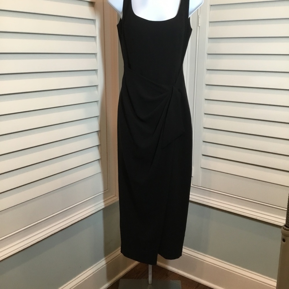 Tahari LBD Long Black Dress size 4, EUC